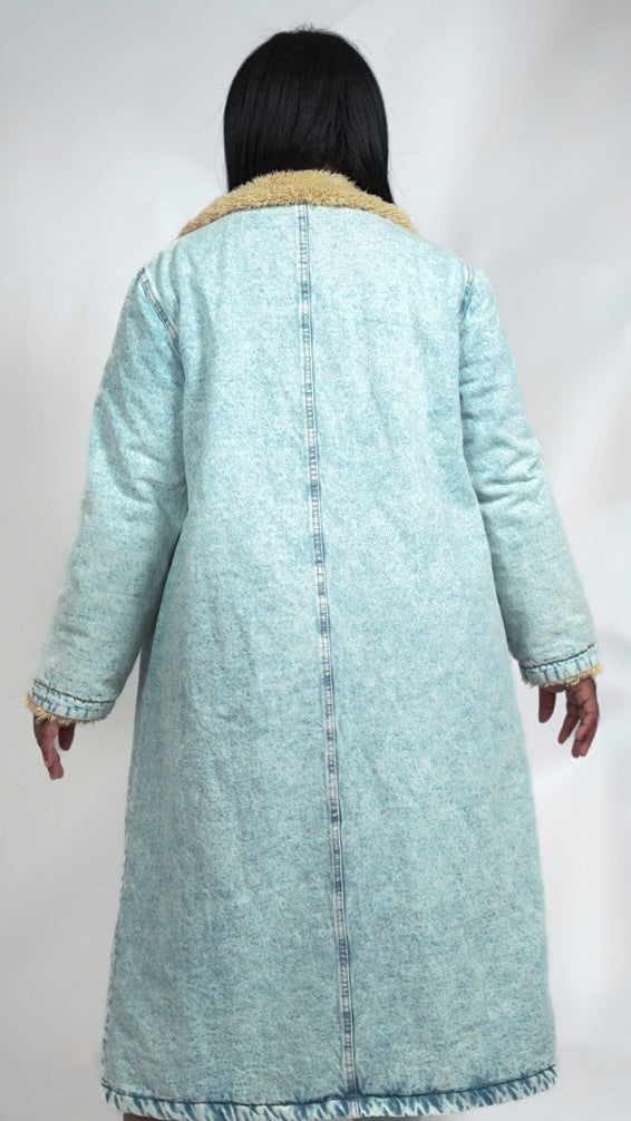 Weekend Chill Oversized Denim Trench Coat