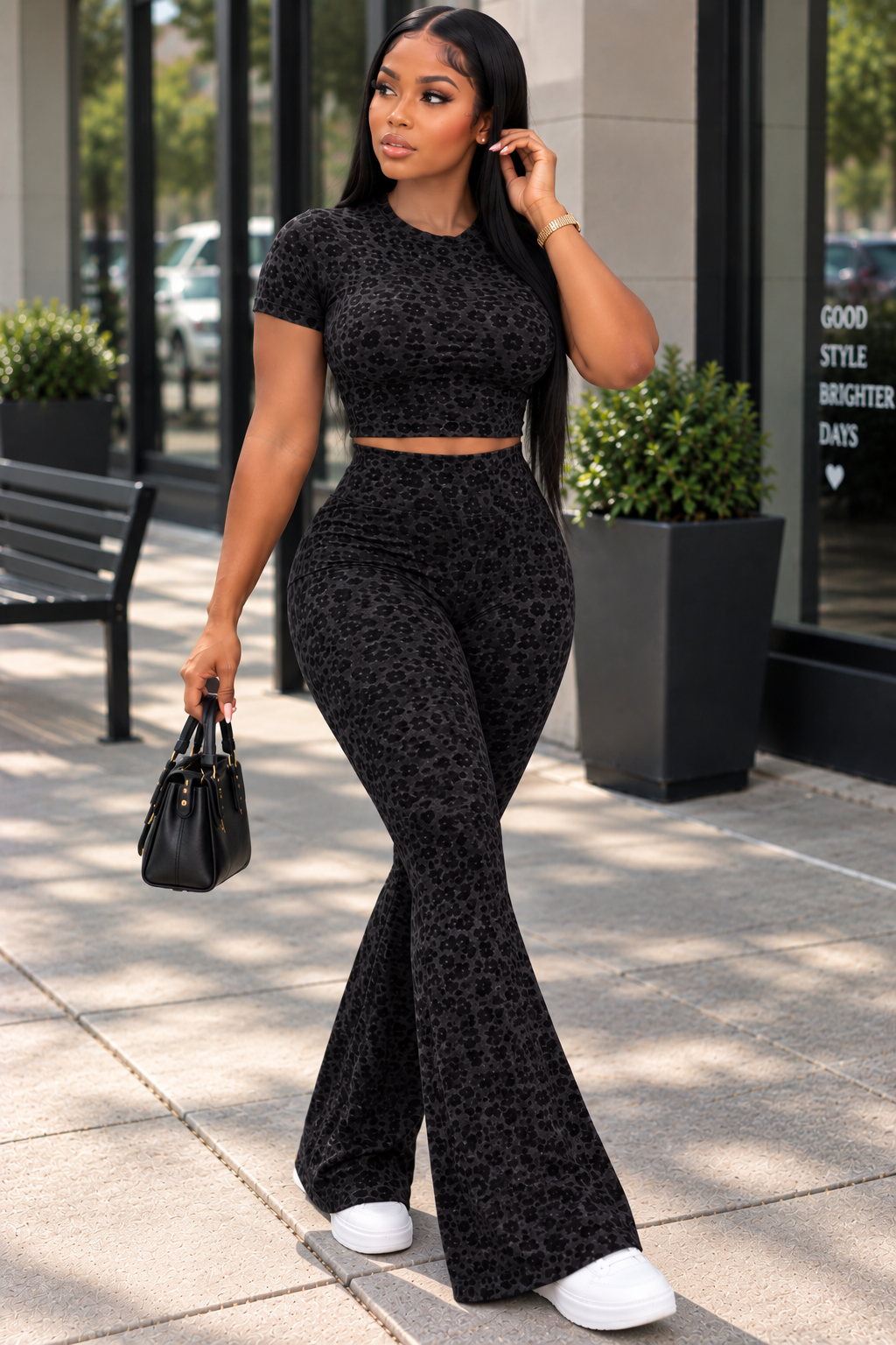 Active 2piece set-Cheetah Print