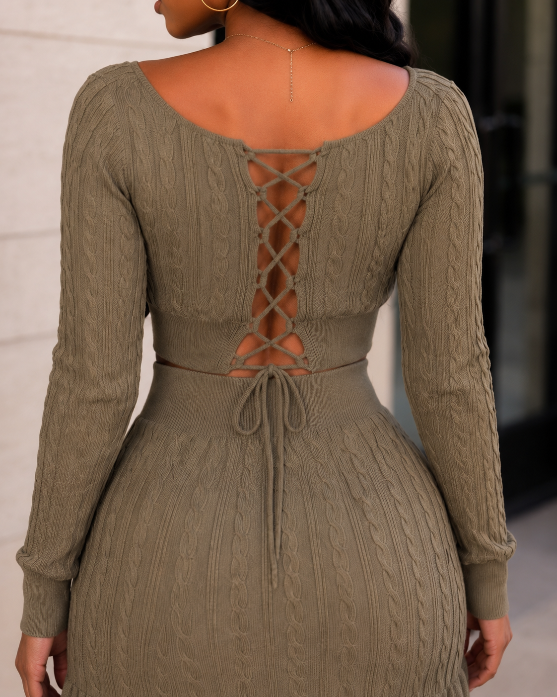 Olive Mood Knit Set
