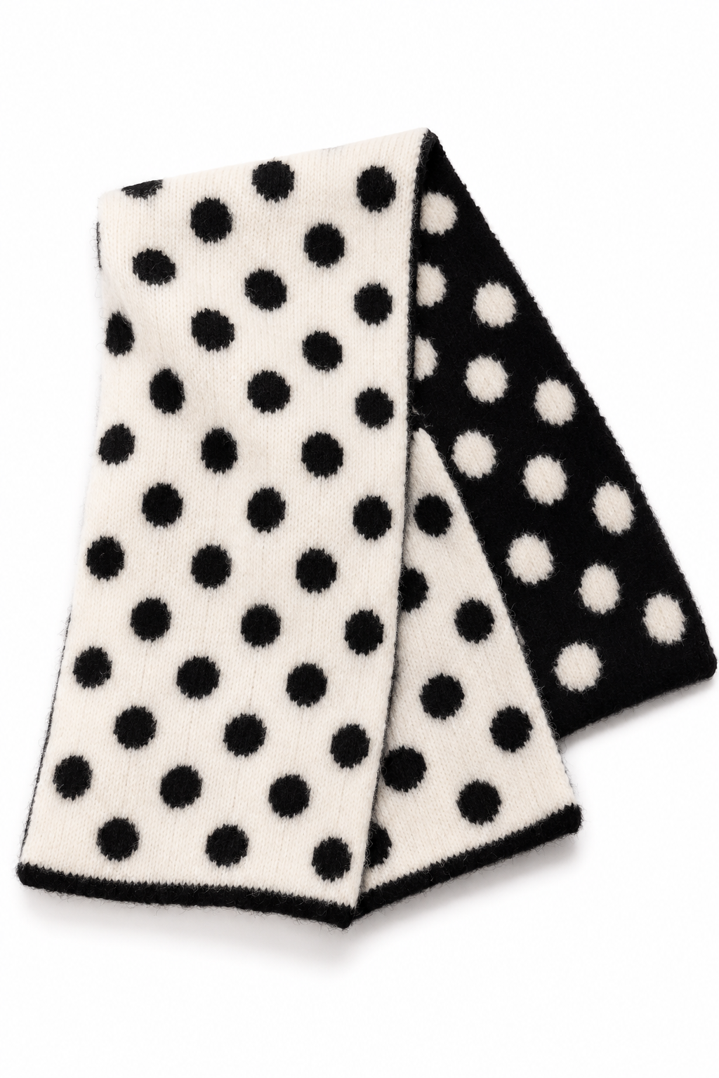 Polka Dot Knitted Scarf