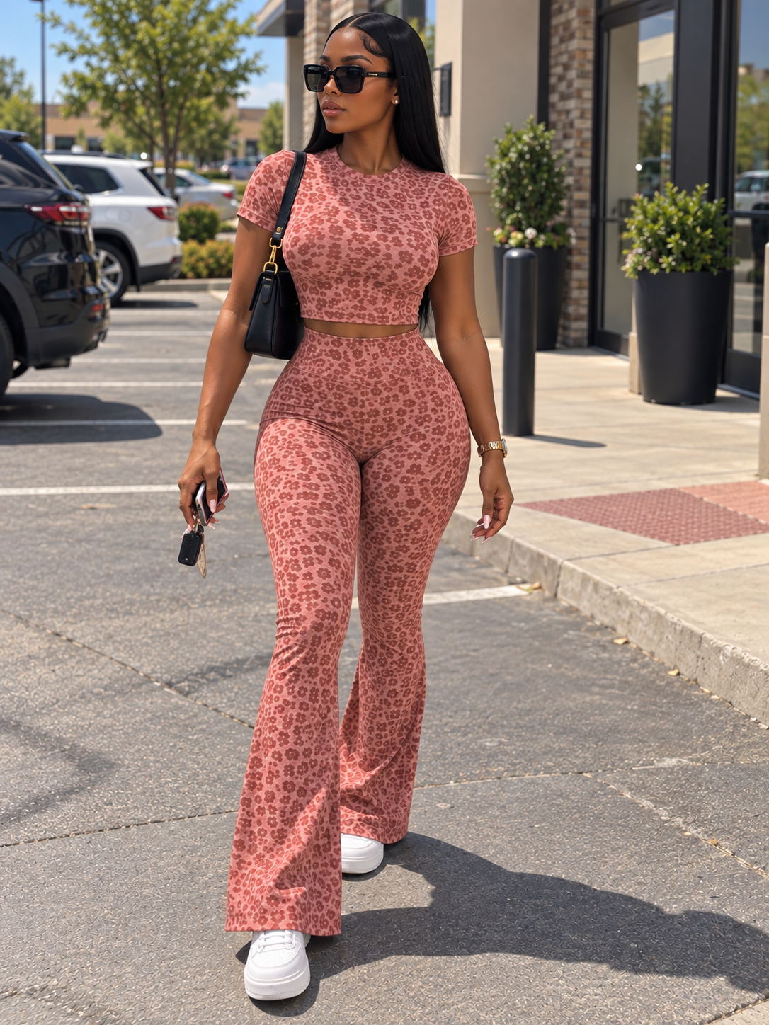 Active 2piece set-Cheetah Print