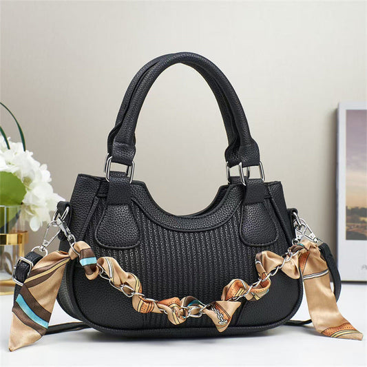 Elegant Braided Chain Handbag - Luxury Handmade Women's Crossbody Bag High-End Shoulder Bag With Polyester Lining